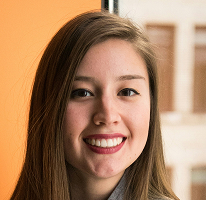 Líder de empresa de trading financeiro, CFO Victoria Lawson em retrato